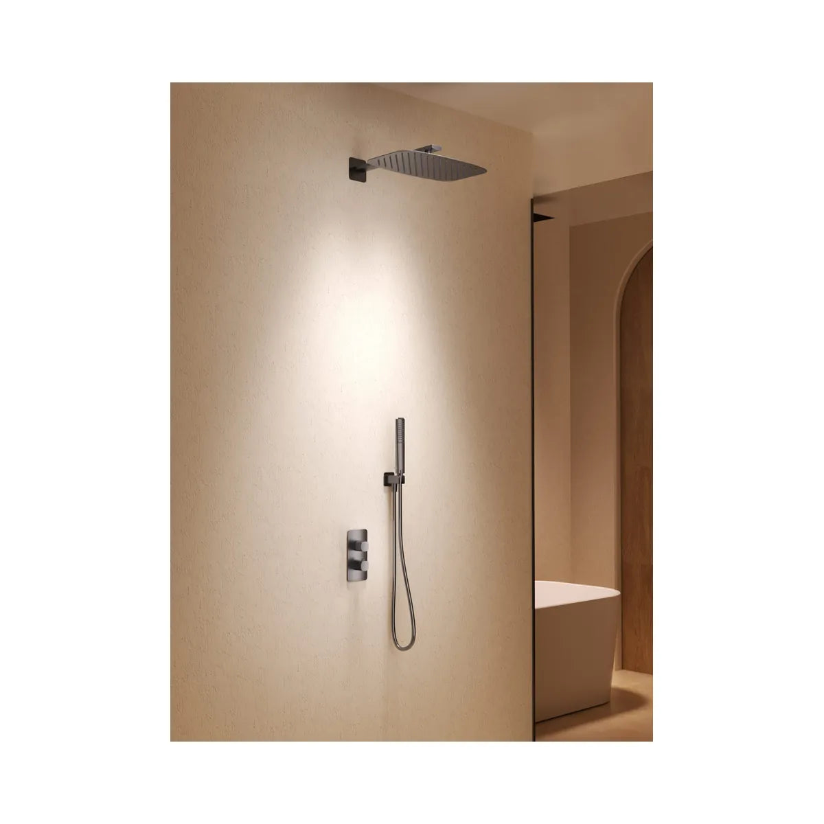 Conjunto Ducha Termostático Imex Firenze Negro Mate - ambiente_2 - Imex