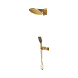 Conjunto ducha termostático empotrado Inari oro cepillado Imex