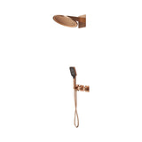 Conjunto ducha termostático empotrado Inari oro rosa cepillado Imex