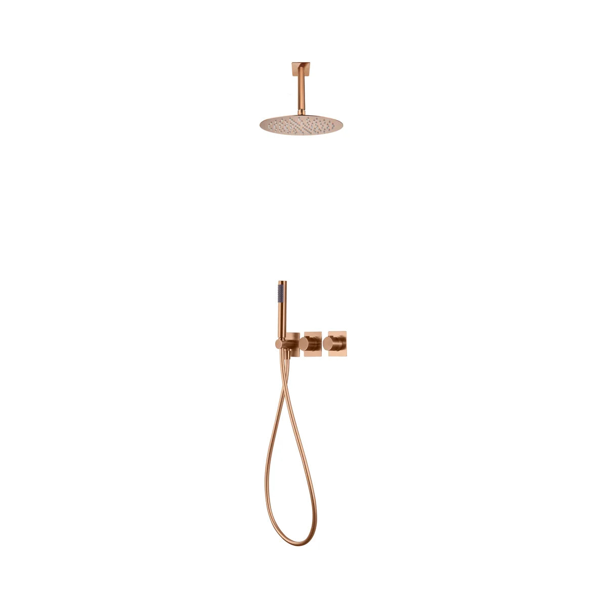 Conjunto Ducha Termostático Imex Nepal Oro Rosa - principal - Imex