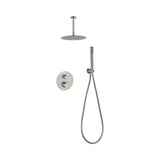 Conjunto ducha termostático empotrado Piamonte níquel cepillado Imex