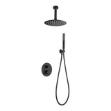 Black Matte Imex Salerno Built-In Thermostatic Mixer Set