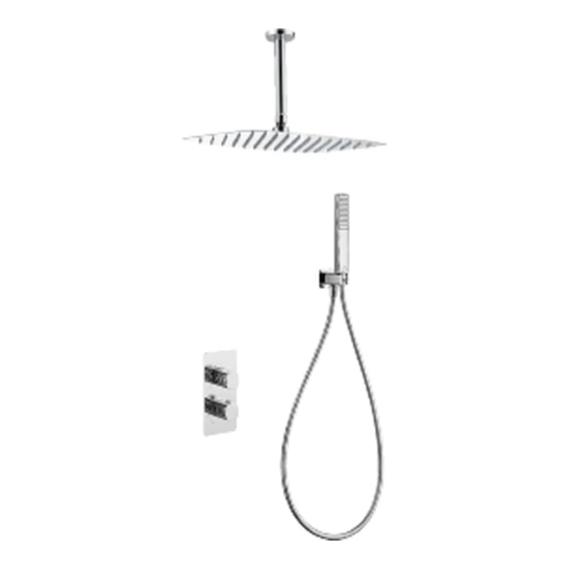 Conjunto Ducha Termostático Empotrado Sassari Imex Cromo