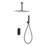 Conjunto ducha termostático empotrado Sassari negro mate Imex