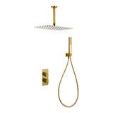 Conjunto ducha termostático empotrado Sassari oro cepillado Imex