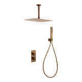 Conjunto Ducha Termostático Empotrado Sassari Oro Rosa Cepillado Imex