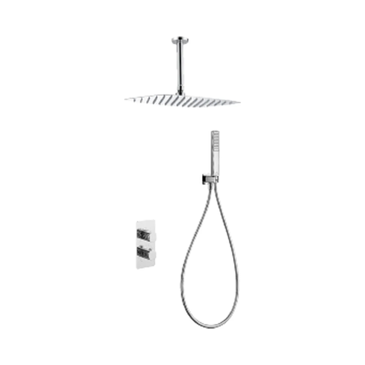 Conjunto Ducha Termostático Empotrado Imex Sassari Cromo - principal - Imex