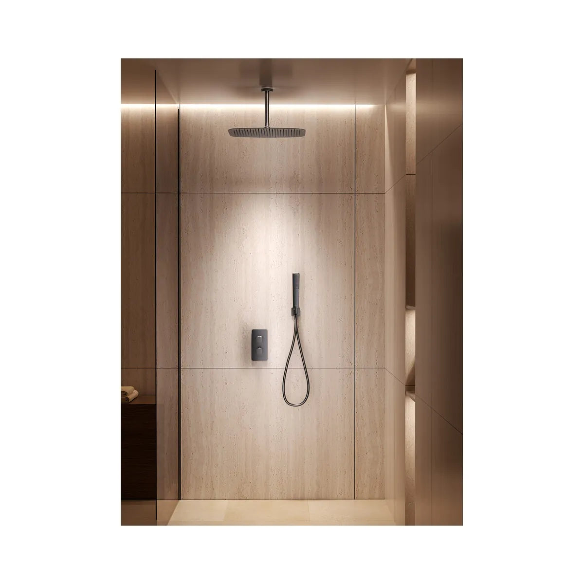 Conjunto Ducha Termostático Imex Sassari Negro Mate - ambiente_1 - Imex