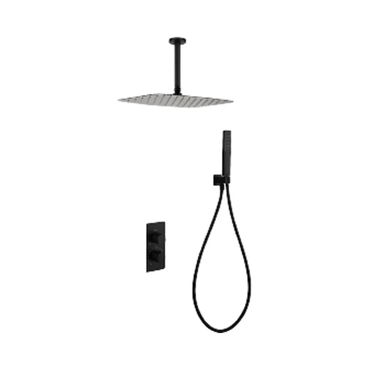 Conjunto Ducha Termostático Imex Sassari Negro Mate - principal - Imex