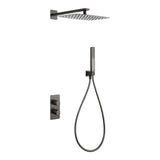 Conjunto ducha termostático empotrado Toscana black gun metal Imex