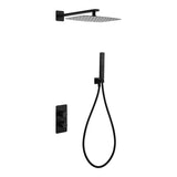 Conjunto ducha termostático empotrado Toscana negro mate Imex