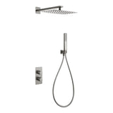 Conjunto ducha termostático empotrado Toscana níquel cepillado Imex