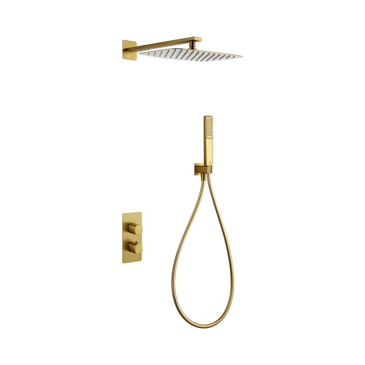 Conjunto Ducha Termostático Imex Toscana Oro Cepillado - principal - Imex