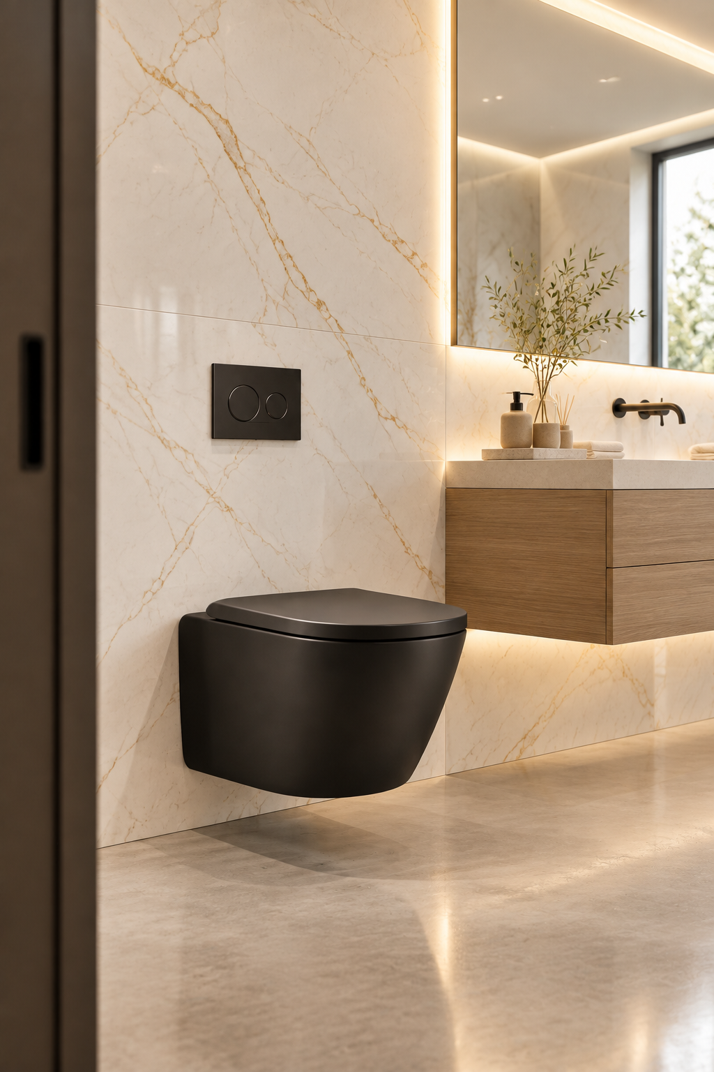 Inodoro suspendscvsfdido Roca Rimless_en el baño