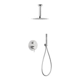 Conjunto ducha monomando empotrado Tívoli níquel cepillado Imex