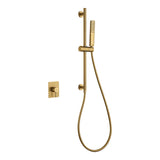 Set monomando empotrado 1 vía Toscana con mango oro cepillado Imex