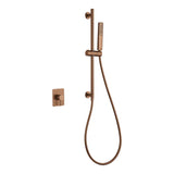 Set Monomando Empotrado 1 Vía Toscana Con Mango Oro Rosa Cepillado Imex