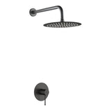 Set monomando empotrado 1 vía Bless con rociador black gun metal Imex