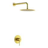 Set Monomando Empotrado 1 Vía Bless Con Rociador Oro Cepillado Imex