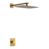 Set monomando empotrado 1 vía Firenze con rociador oro cepillado Imex