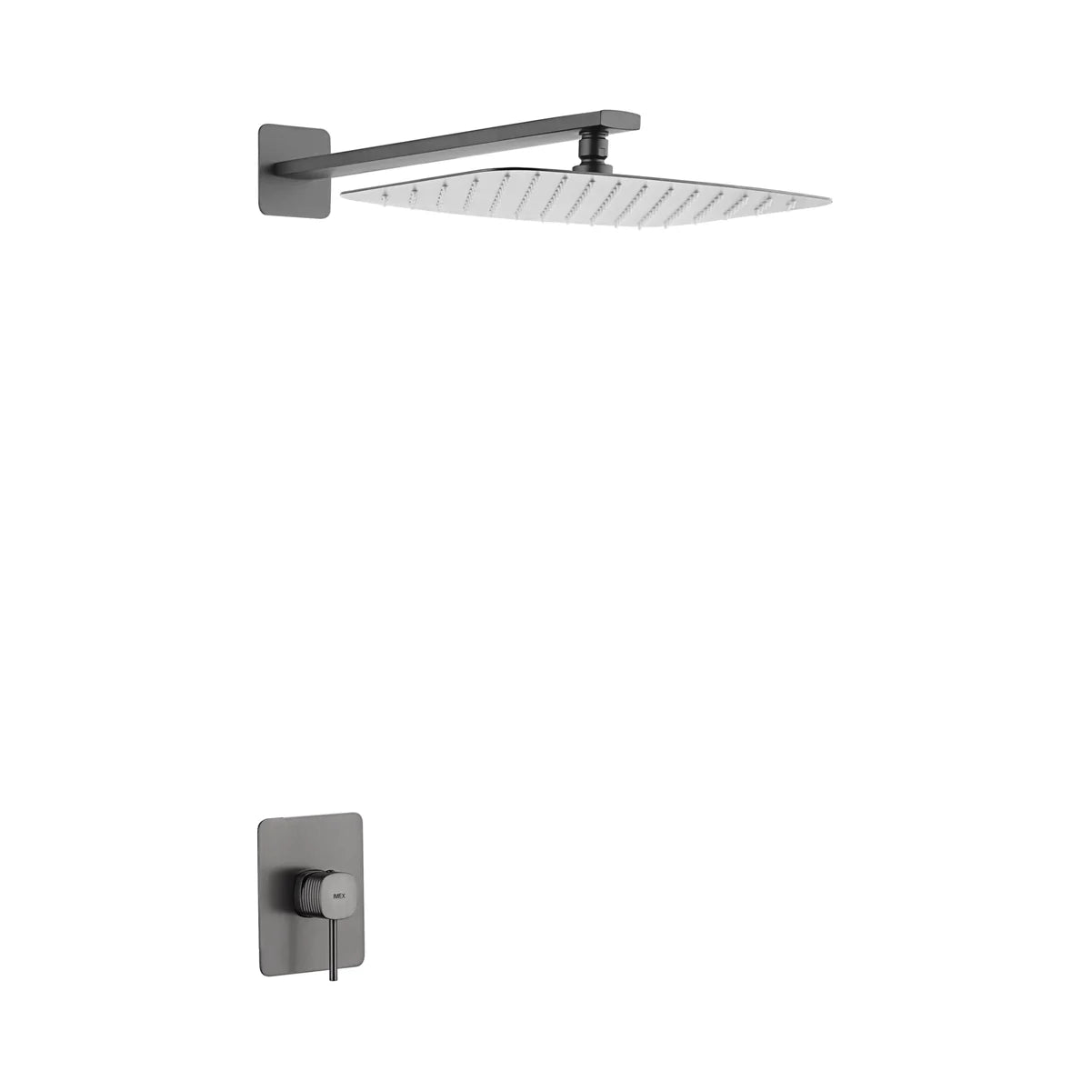 Set Monomando Empotrado Firenze Black Gun Metal Imex - principal - Imex