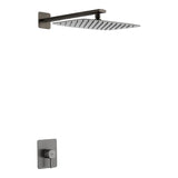 Set monomando empotrado 1 vía Toscana con rociador black gun metal Imex