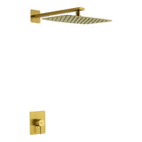 Set monomando empotrado 1 vía Toscana con rociador oro cepillado Imex