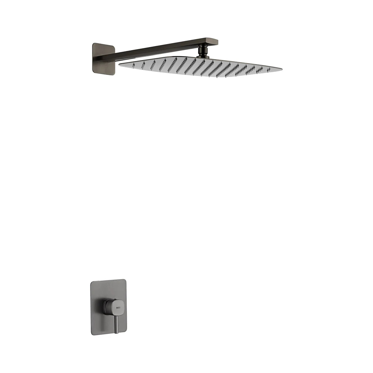Set Monomando Empotrado Toscana Black Gun Metal Imex - principal - Imex