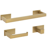 Accessoires de salle de bains adhésifs or mat avec protection PVD sans perçage porte serviettes 40 cm porte rouleau cintre de Valaz
