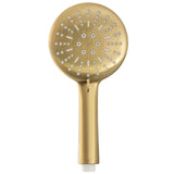 Pomme de douche manuelle design doré brossé avec tête large et douche enveloppante de Valaz