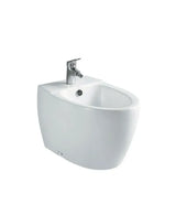 Compact bidet made of sanitary porcelain with glossy white vitrified enamel GENOVA by Aquore