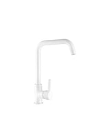 Grifo monocomando para fregadero de latón y acabado blanco caño alto Minimalista Blue de Aquore