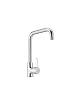 Single-lever sink faucet made of brass with a high spout and chrome finish MINIMALIST BLUE by Aquore