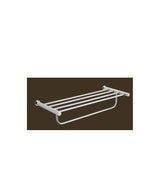 Toallero con repisa para baño fabricado en latón de 58,5x12 cm de acabado color cromado GOOD de Aquore