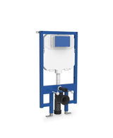 Aquore's ALMANZOR wall-hung toilet with a built-in dual-flush cistern and silent filling system.