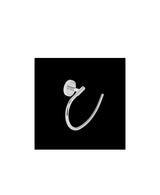 Semi-open towel ring made of steel with a BRIGHT chrome finish by Aquore