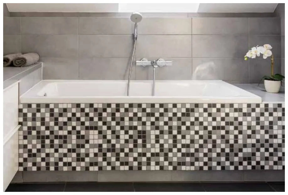 Bañera acrílica blanca encastrable de diseño clásico Ártico de Aquore 0