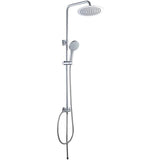 Barra de duche cromada redonda ajustável de 92 a 122 cm braço de pulverização de 350 mm cabeça de duche de 20 cm <serie> da Valaz