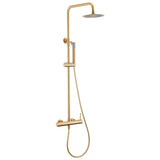 barra de ducha monomando redonda ajustable de 80 a 120 cm oro mate con protección PVD Palancia de Valaz