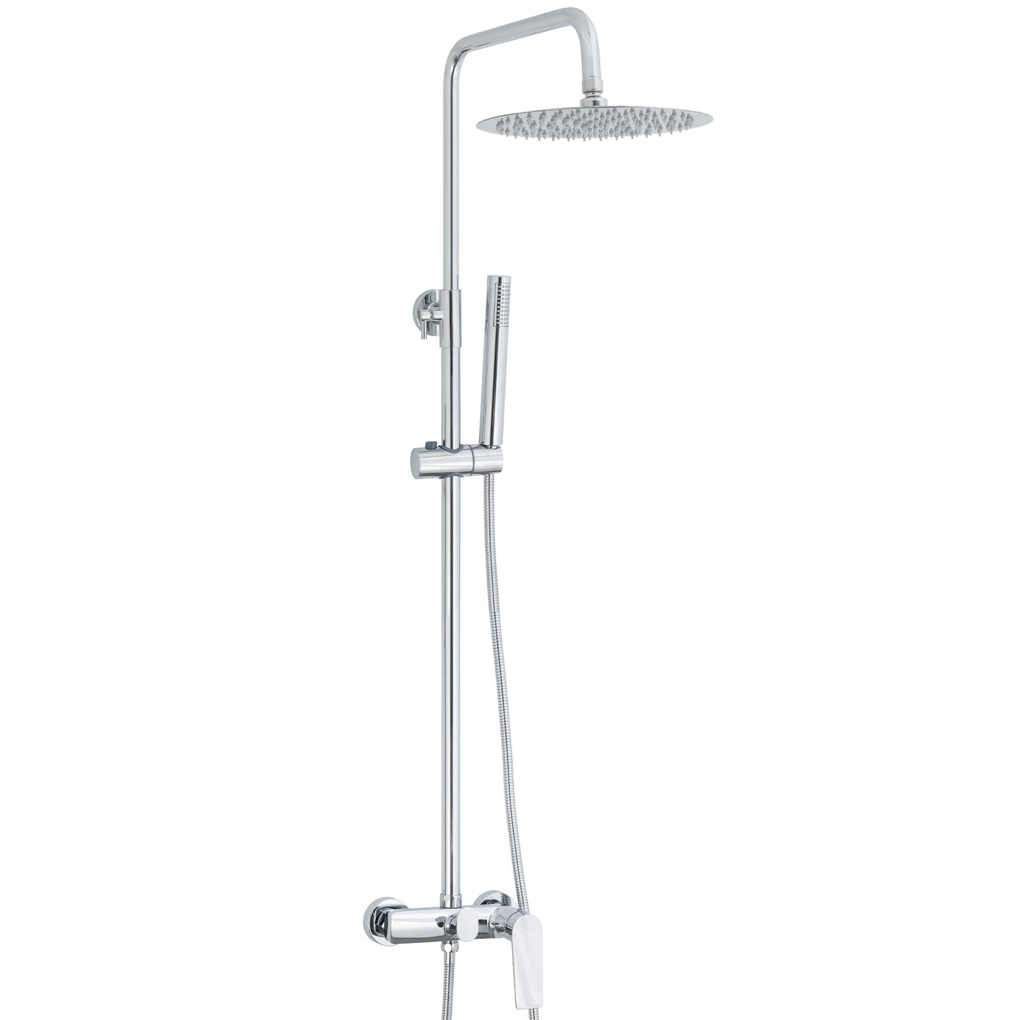 Barra de ducha monomando redonda ajustable hasta 120 cm cromada Valdivia de Valaz 0