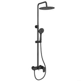 Barre de douche monocommande ronde réglable jusqu'à 150 cm noir mat 25 cm Viar de Valaz