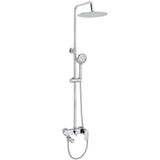 Barre de douche monocommande ronde chromée 90 à 150 cm Viar de Valaz