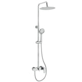 Barra de ducha monomando redonda cromada altura ajustable 90 a 150 cm Viar de Valaz