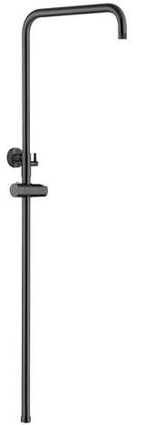 Barre de douche ronde réglable 80 à 120 cm noir mat acier inoxydable design moderne <serie> de Valaz