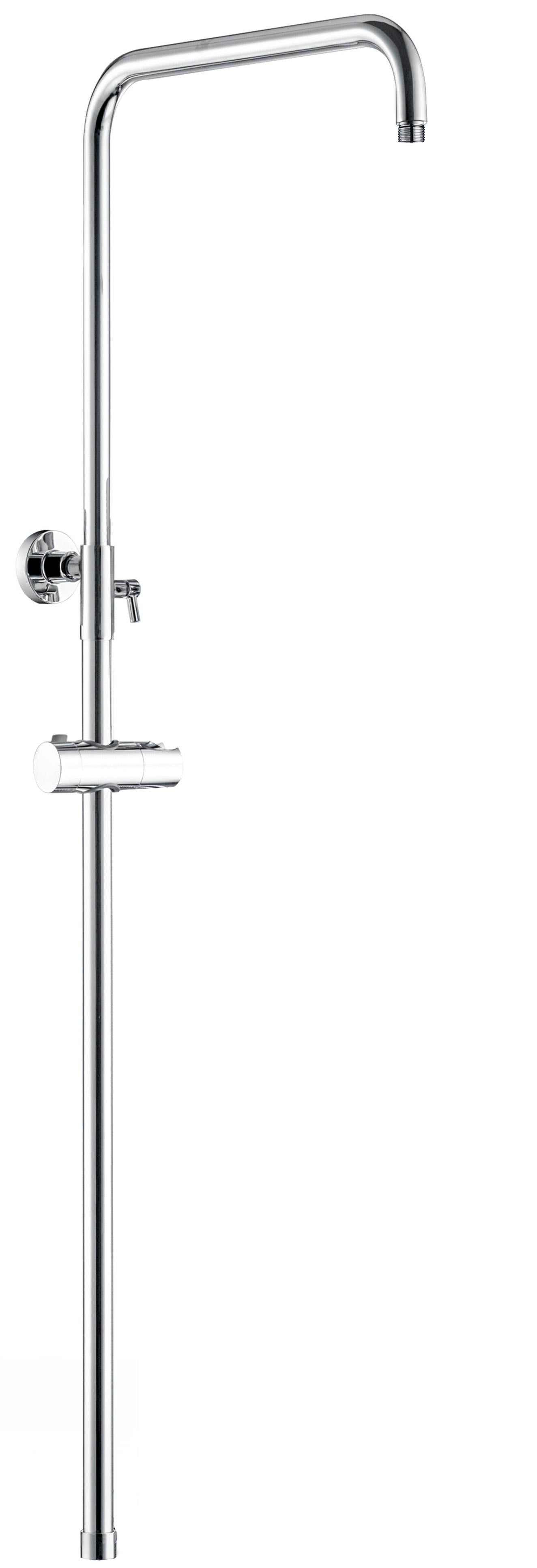 barra de ducha redonda ajustable de 80 a 120 cm cromada de Valaz 0
