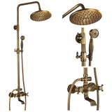 Barre de douche et baignoire vintage dorée vieillie bimando ajustable 80 à 120 cm Adaja de Valaz