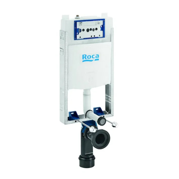 ROCA IN-WALL A890070120 Bastidor con cisterna compacta empotrable con doble descarga para inodoro suspendido. Codo de Ø90 / Ø110 - MerkiMarket