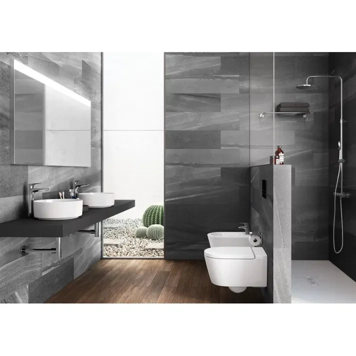 ROCA INSPIRA A357525000 Bidet para instalación suspendida de 37 cm fabricado en porcelana de color blanco  Round - MerkiMarket