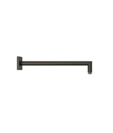 Brazo a pared para rociador de ducha con base cuadrada acabado negro bronce Complementos Tres