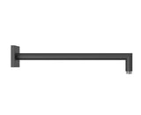 Brazo de ducha de pared con base circular y diseño moderno acabado negro mate TRES